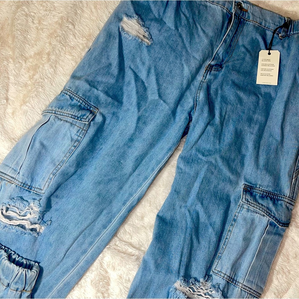NWT FOREVER 21 CUFFED DENIM JOGGERS!! brand new⭐️